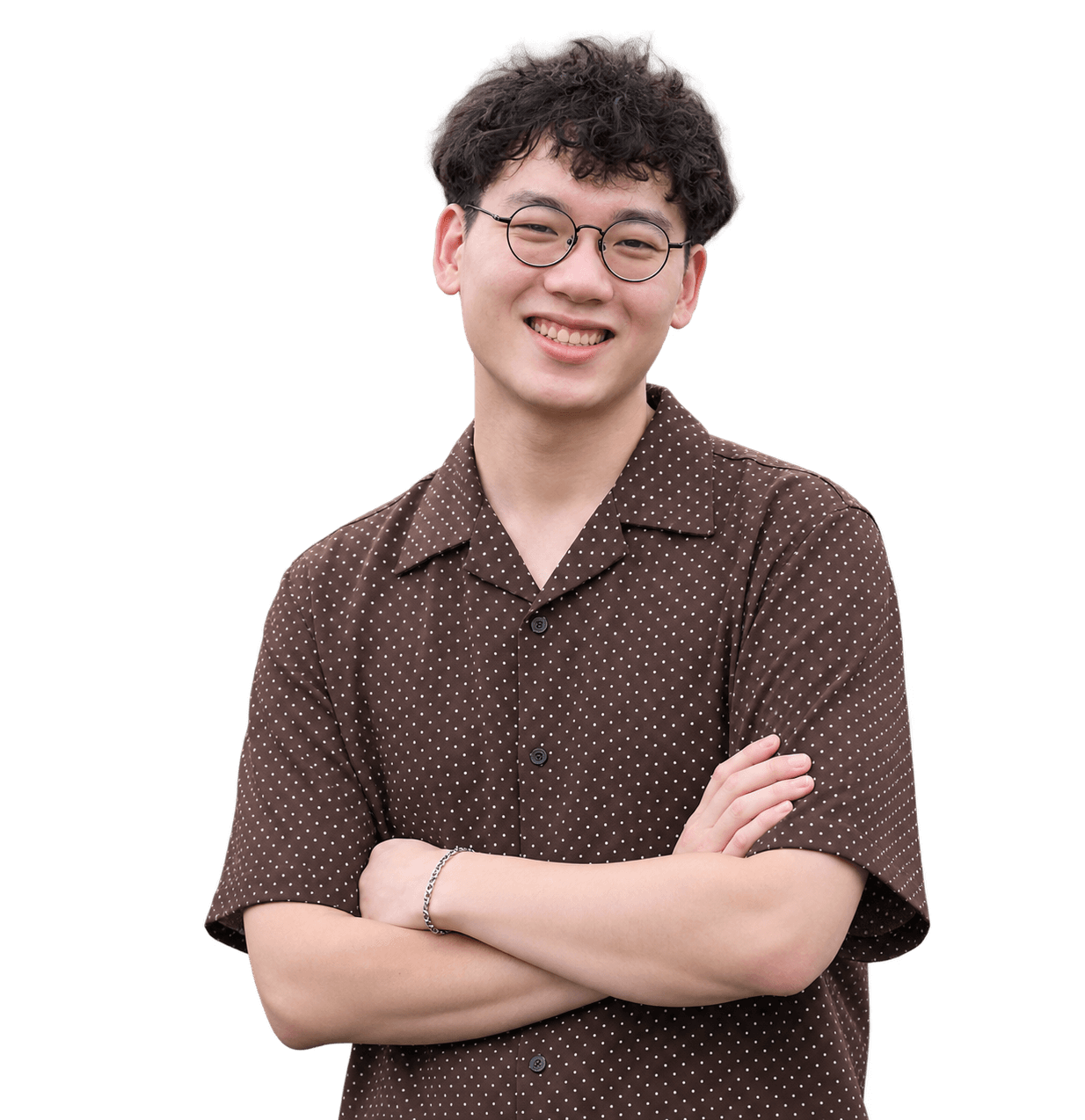 Wei-Zhao Ma smiling with folded arms